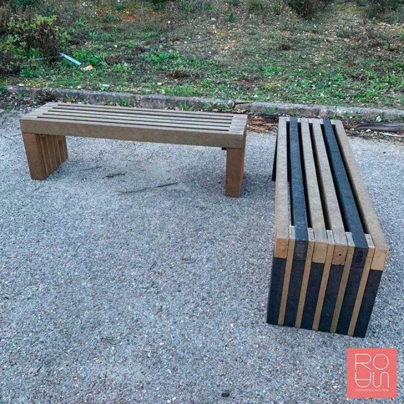 Banc en plàstic reciclat 100% Valeria